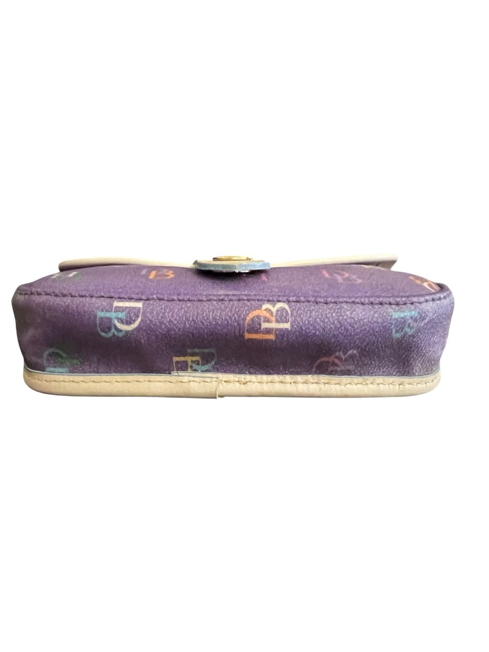 Vintage Dooney & Bourke Rainbow Monogram Flap Wristlet Purple Y2K - Picture 4 of 8